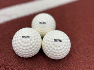 Three white Dimple Baseball Machine Balls